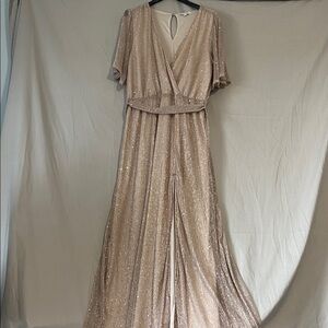 Baltic Born Shimmering Beige Maxi Dress